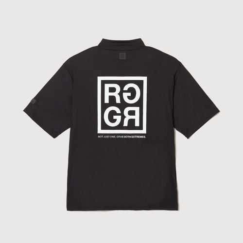 24S SQUARE RG LOGO MOCK NECK BLACK