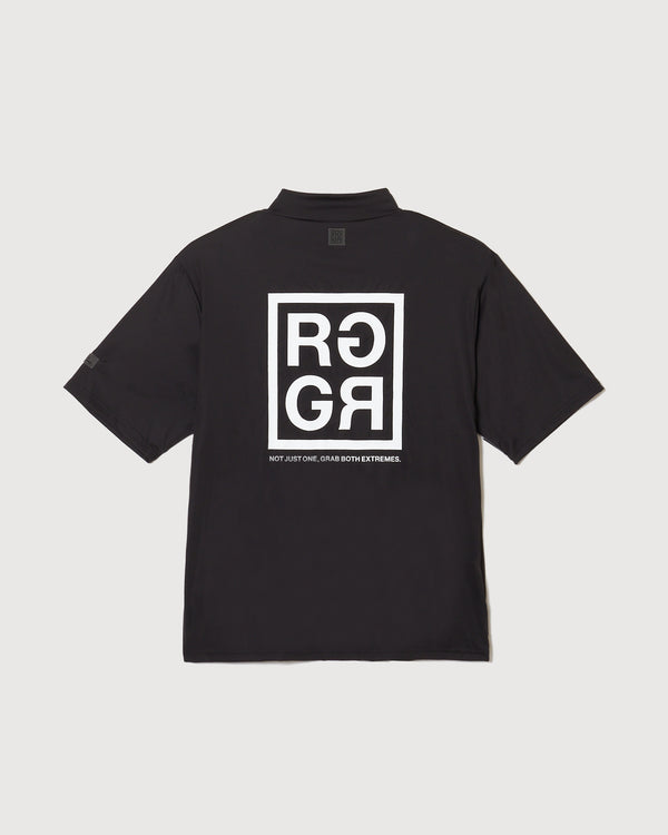 24S SQUARE RG LOGO MOCK NECK BLACK