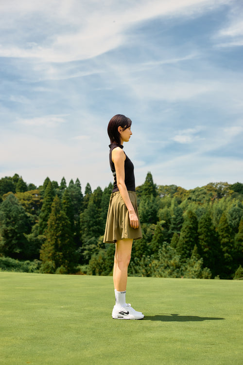 TNRCN 24S Waist Logo Skirt KHAKI