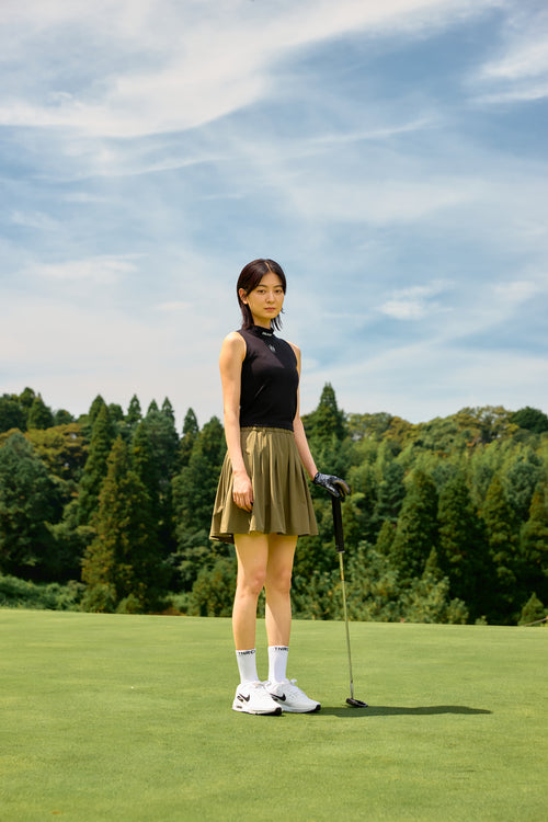 TNRCN 24S Waist Logo Skirt KHAKI