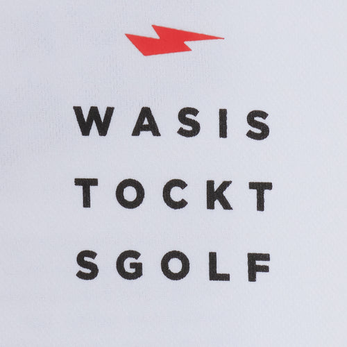 WASISTOCKTS GOLF MOCK NECK TEE WHITE