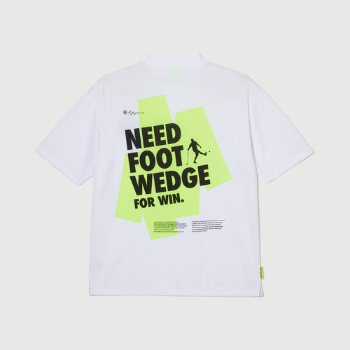 NEED FOOT WEDGE MOCK NECK TEE WHITE