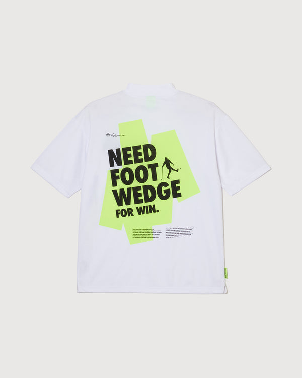 NEED FOOT WEDGE MOCK NECK TEE WHITE