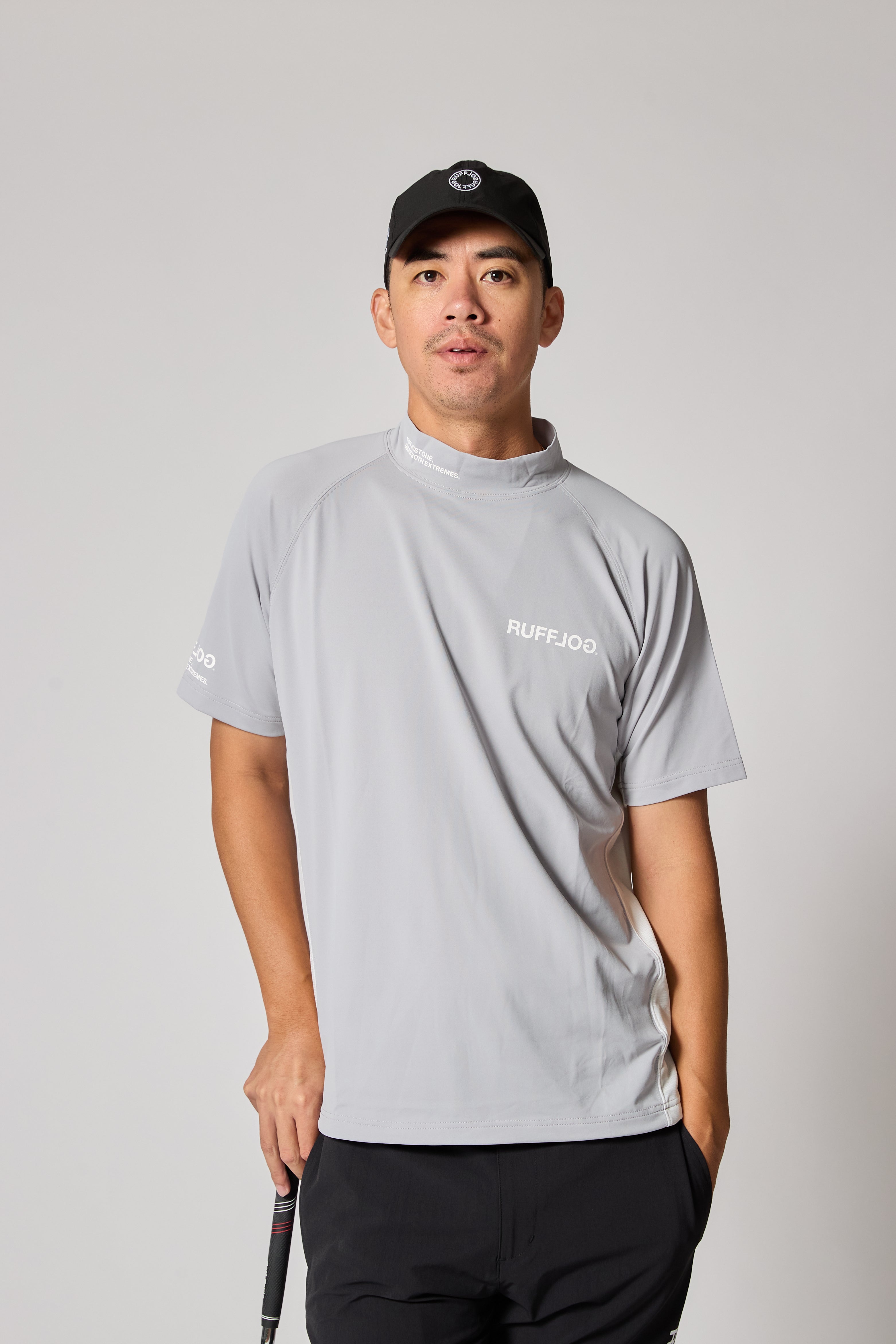 RUFFLOG TC S/S MOCK NECK グレー　サイズL TC S/S MOCK NECK GRAY – RUFFLOG