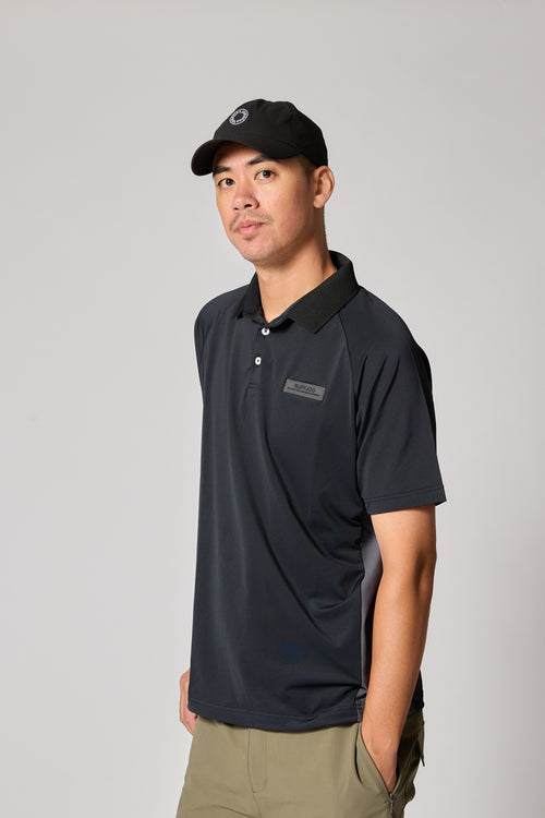 TC S/S POLO BLACK