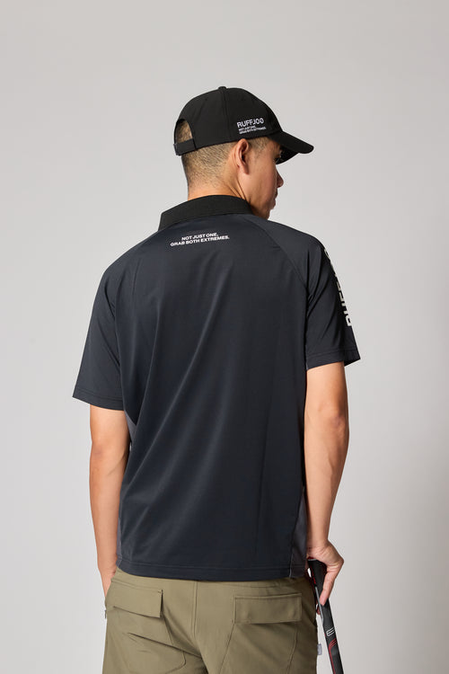 TC S/S POLO BLACK