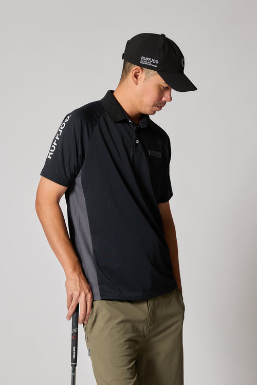 TC S/S POLO BLACK