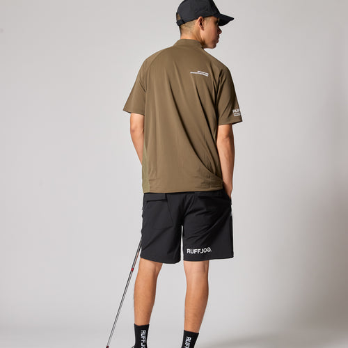 TC S/S MOCK NECK KHAKI