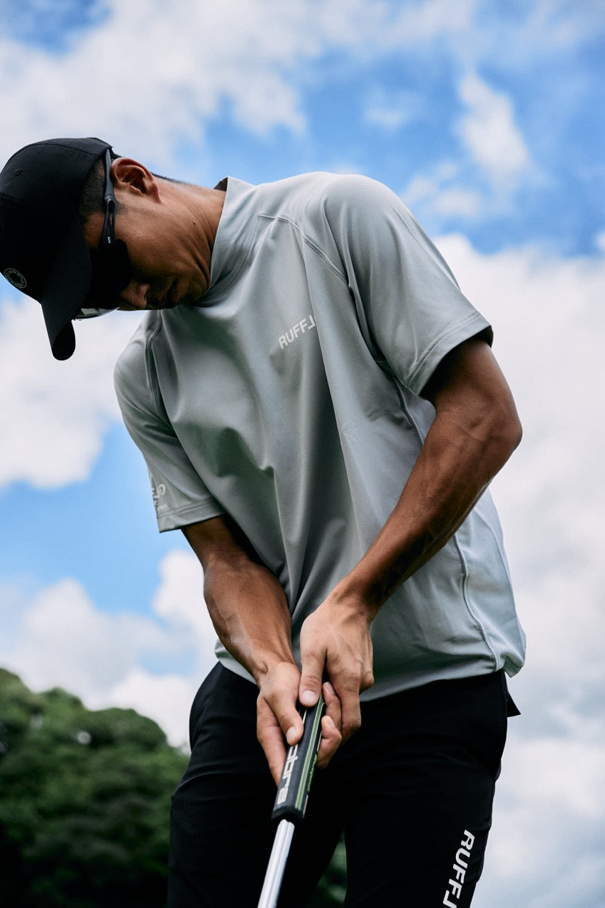 TC S/S MOCK NECK GRAY – RUFFLOG