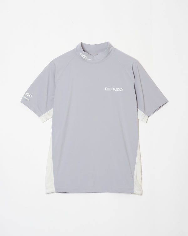 TC S/S MOCK NECK GRAY