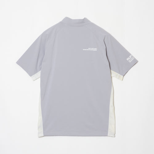 TC S/S MOCK NECK GRAY