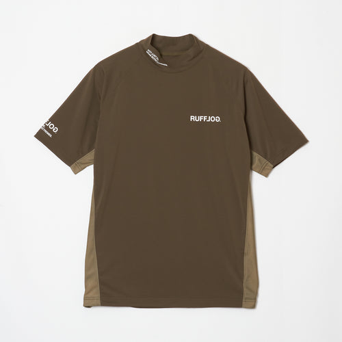 TC S/S MOCK NECK KHAKI