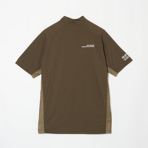 TC S/S MOCK NECK KHAKI