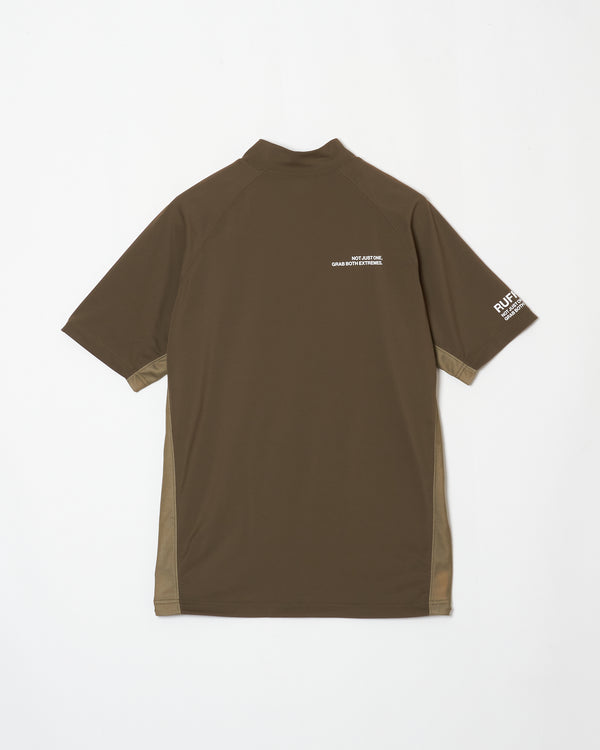 TC S/S MOCK NECK KHAKI