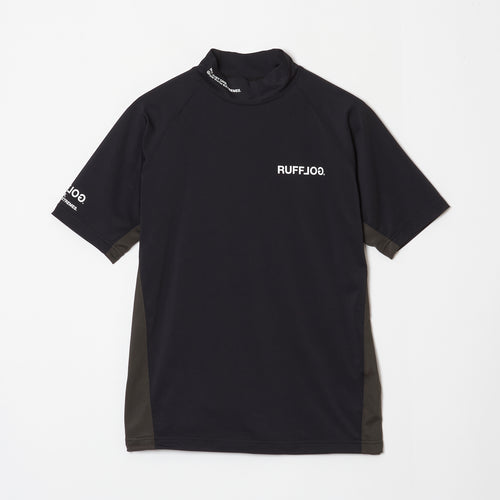 TC S/S MOCK NECK BLACK