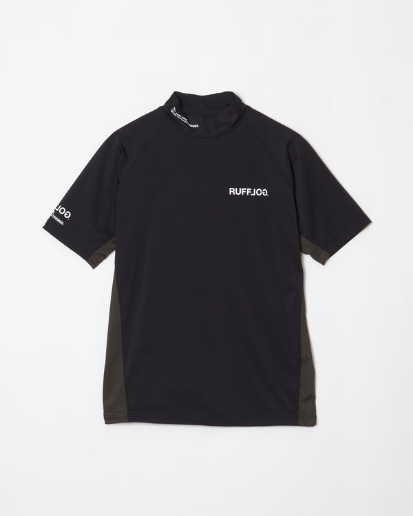 TC S/S MOCK NECK BLACK