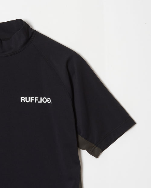 TC S/S MOCK NECK BLACK