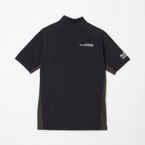 TC S/S MOCK NECK BLACK