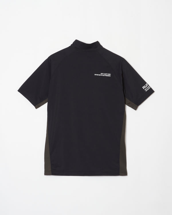 TC S/S MOCK NECK BLACK