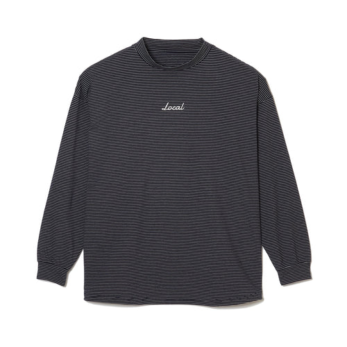 OG Embroidery L/S MOCK NECK Blue Boarder