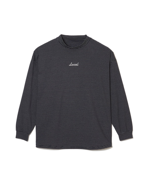 OG Embroidery L/S MOCK NECK Blue Boarder