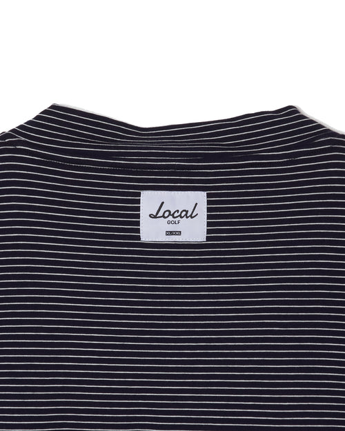 OG Embroidery L/S MOCK NECK Blue Boarder