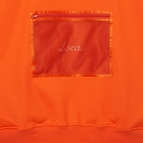 OG Logo Mesh Pocket Haif ZIP SWEAT Orange