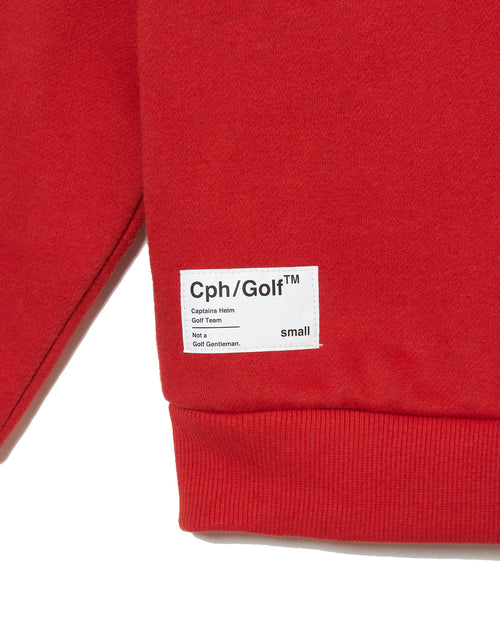 [WOMEN]#DIGNIFIED LOGO FLEECE PULLOVER L/S POLO RED