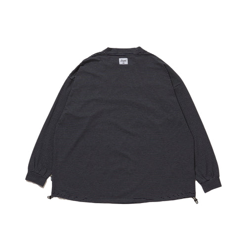 OG Embroidery L/S MOCK NECK Blue Boarder