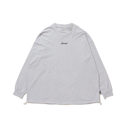 OG Embroidery L/S MOCK NECK White Boarder