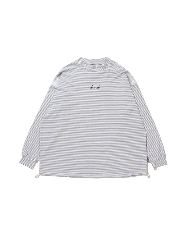 OG Embroidery L/S MOCK NECK White Boarder