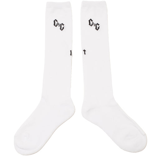 ［WOMEN］#09×2 IN OUT 2PC LONG SOCKS Black&White