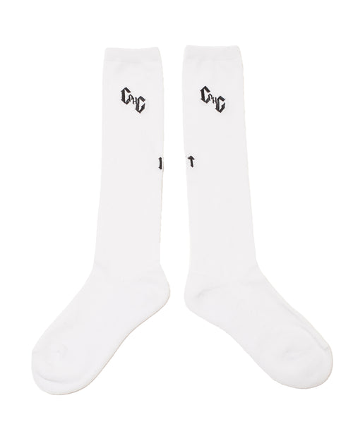 ［WOMEN］#09×2 IN OUT 2PC LONG SOCKS Black&White