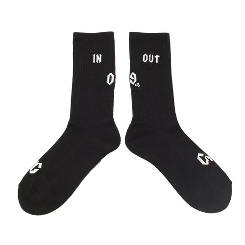 #09×2 IN OUT 2PC SOCKS  Black&White