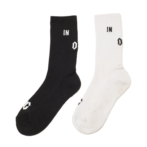 #09×2 IN OUT 2PC SOCKS  Black&White