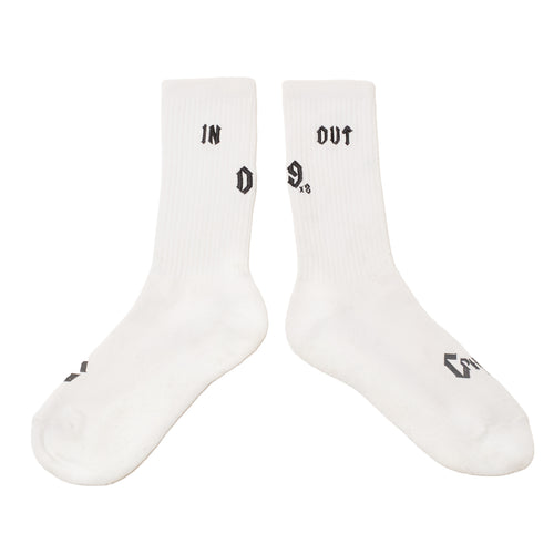 #09×2 IN OUT 2PC SOCKS  Black&White