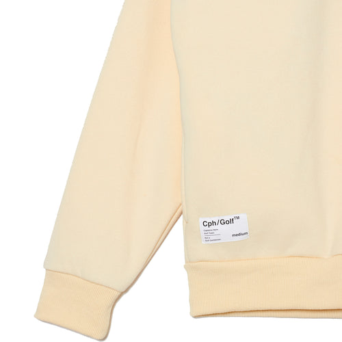 #DIGNIFIED LOGO FLEECE PULLOVER L/S POLO CREAM