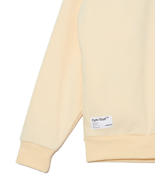 #DIGNIFIED LOGO FLEECE PULLOVER L/S POLO CREAM