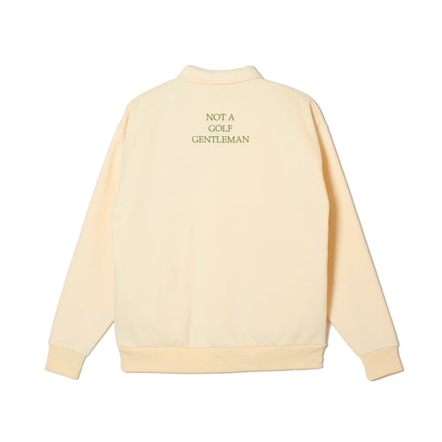 #DIGNIFIED LOGO FLEECE PULLOVER L/S POLO CREAM