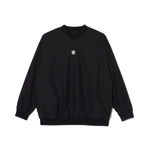 #OVERLAP LOGO NYLON PULLOVER BLACK