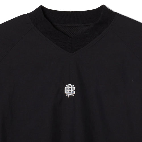 #OVERLAP LOGO NYLON PULLOVER BLACK