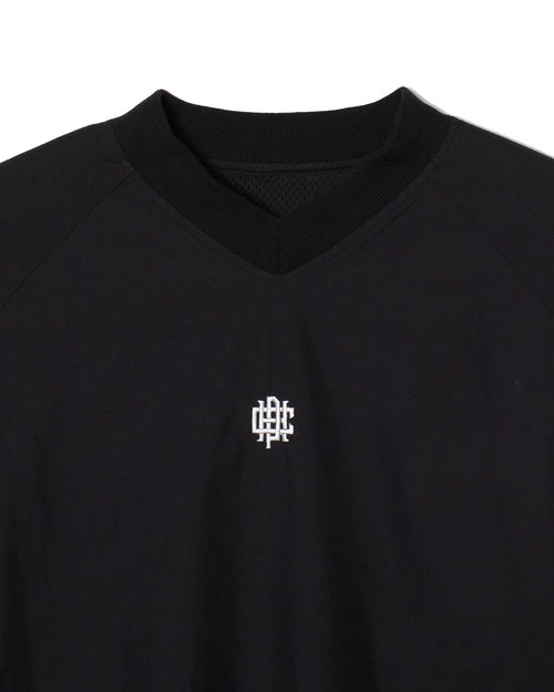 #OVERLAP LOGO NYLON PULLOVER BLACK