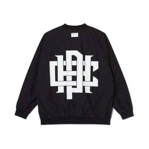 #OVERLAP LOGO NYLON PULLOVER BLACK