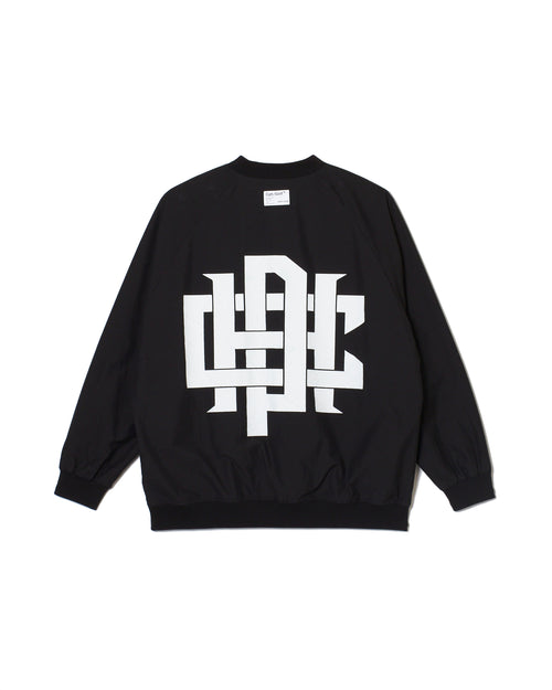 #OVERLAP LOGO NYLON PULLOVER BLACK