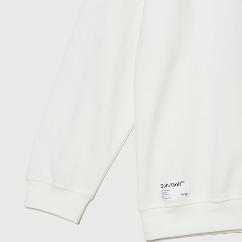 #09×2 IN OUT L/S MOCK NECK TEE WHITE