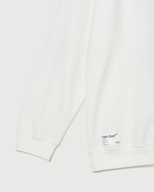 #09×2 IN OUT L/S MOCK NECK TEE WHITE