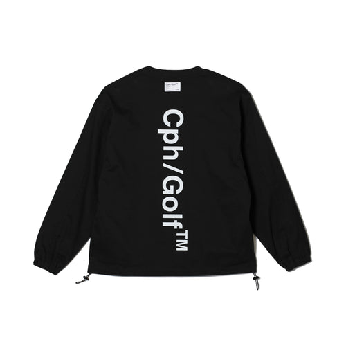 #COTTON TRACK PULLOVER JACKET BLACK