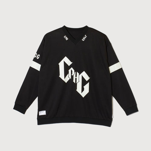 #09×2 IN OUT DOUBLE MESH L/S TEE BLACK