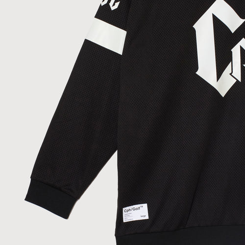 #09×2 IN OUT DOUBLE MESH L/S TEE BLACK