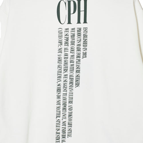 #HALF ZIP CPH GOLF CLUB PULLOVER WHITE